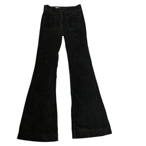 Pilcro & The Letterpress Superscript Corduroy Flare Pants Warm Black Size 4